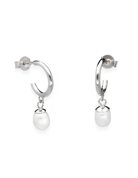 Srebrne Wiszące Kolczyki PERŁY