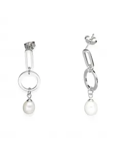 Srebrne Wiszące Kolczyki PERŁY