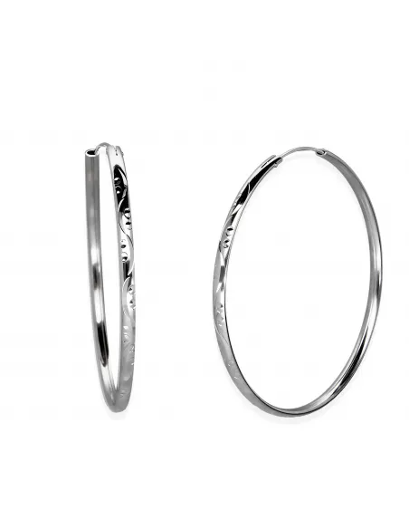 Srebrne Kolczyki Duże Koła