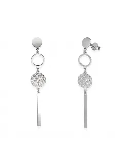 Srebrne Kolczyki Wiszące Blaszki