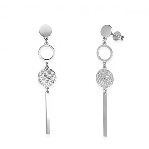 Srebrne Kolczyki Wiszące Blaszki