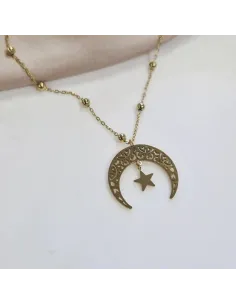 Naszyjnik STAL CHIRURGICZNA - Księżyc 2