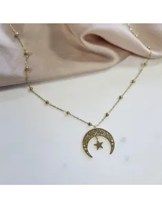 Naszyjnik STAL CHIRURGICZNA - Księżyc