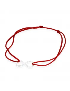 Srebrna Bransoletka Na Sznurku - Nieskończoność