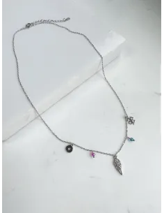 Srebrny Naszyjnik Wieloelementowy - Skrzydło 2