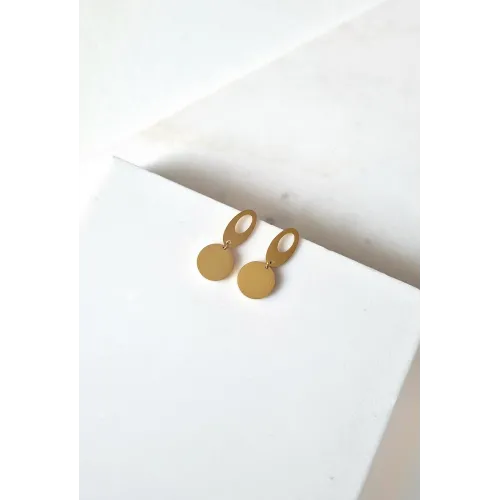 Kolczyki Wiszące STAL CHIRURGICZNA Owalne Blaszki