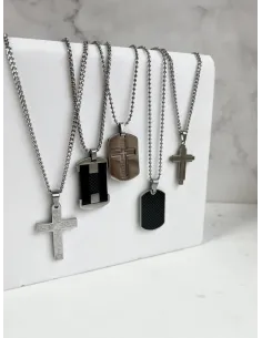 Naszyjnik Męski STAL CHIRURGICZNA Nieśmiertelnik Czarny 2