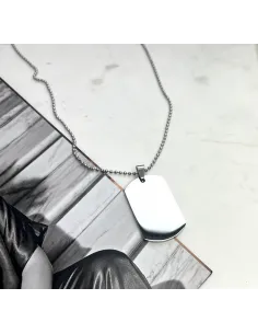 Naszyjnik Męski STAL CHIRURGICZNA Nieśmiertelnik Blaszka