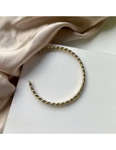 Sztywna Bransoletka STAL CHIRURGICZNA Warkocz 2