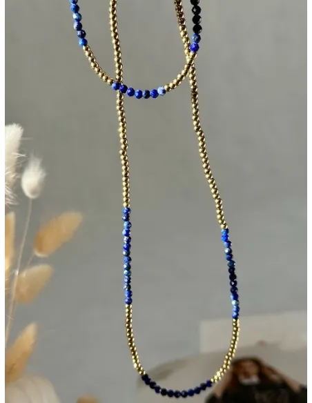 Naszyjnik STAL CHIRURGICZNA Lapis Lazuli