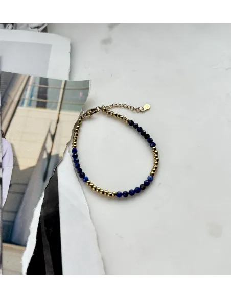 Bransoletka STAL CHIRURGICZNA Lapis Lazuli