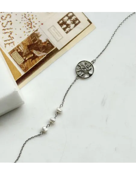 srebrna-bransoletka-perly-drzewko-szczescia