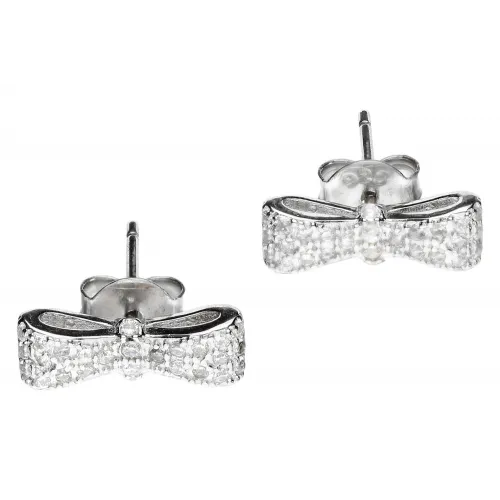 Srebrne kolczyki kokardki