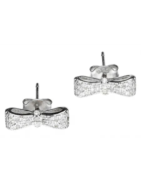 Srebrne kolczyki kokardki