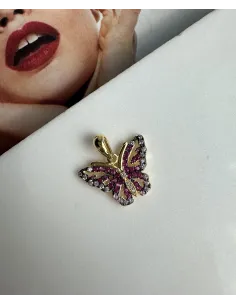 srebrna-zawieszka-pozlacana-rozowy-motyl