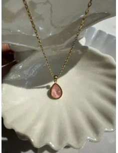 naszyjnik-stal-chirurgiczna-swarovski-lezka-rozowa 2