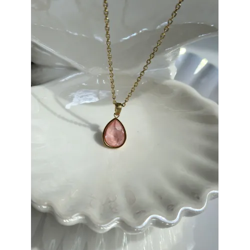 naszyjnik-stal-chirurgiczna-swarovski-lezka-rozowa