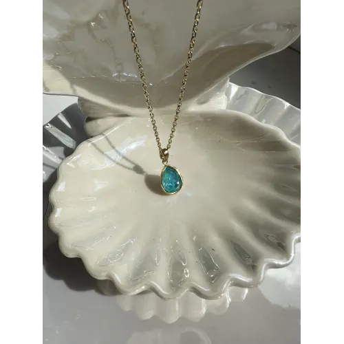 naszyjnik-stal-chirurgiczna-swarovski-lezka-turkusowa