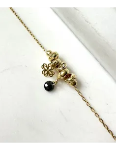 pozlacana-bransoletka-wieloelementowa-azurowa-koniczynka 2