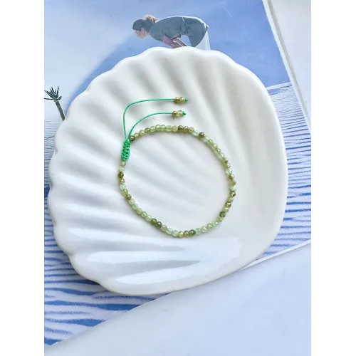 bransoletka-kamienie-naturalne-na-sznurku-granat-zielony