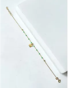 pozlacana-bransoletka-koniczynka-zielona-emalia