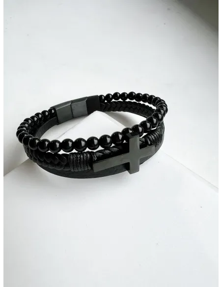 meska-bransoletka-stal-chirurgiczna-skorzana-z-krzyzem