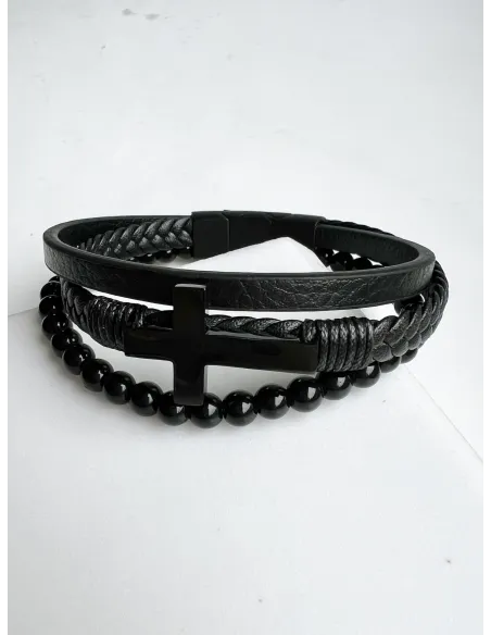 meska-bransoletka-stal-chirurgiczna-skorzana-z-krzyzem