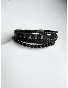 meska-bransoletka-stal-chirurgiczna-skorzana-z-fasetowanymi-kamieniami