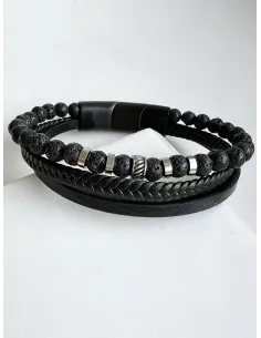 meska-bransoletka-stal-chirurgiczna-skorzana-lawa-wulkaniczna 2