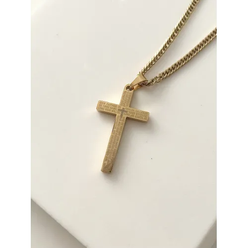 naszyjnik-meski-stal-chirurgiczna-krzyz-zloty