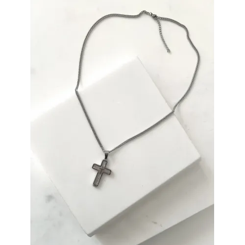 naszyjnik-meski-stal-chirurgiczna-krzyz-srebrny