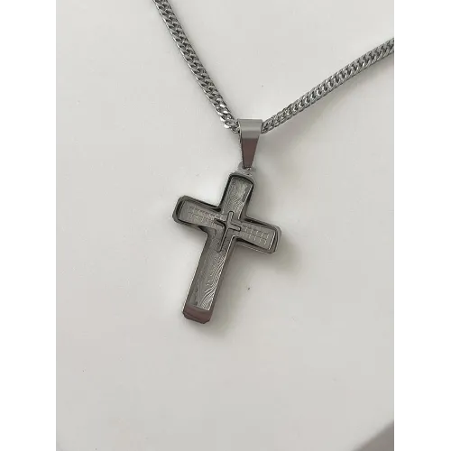 naszyjnik-meski-stal-chirurgiczna-krzyz-srebrny