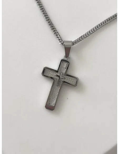 naszyjnik-meski-stal-chirurgiczna-krzyz-srebrny