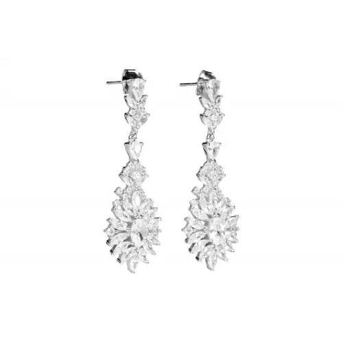 Srebrne kolczyki z cyrkoniami