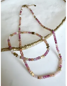 naszyjnik-kamienie-naturalne-turmalin-rozowy-kamien-sloneczny-opal-rozowy 2