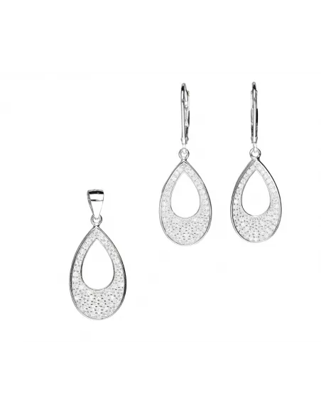 Srebrny komplet z cyrkoniami